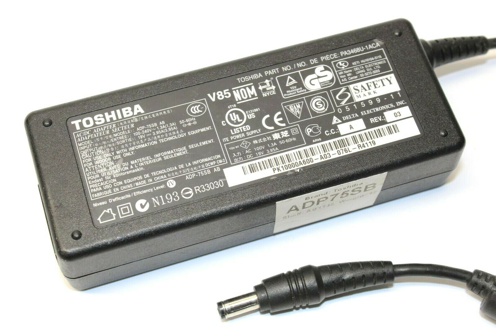New 19V 3.95A Toshiba ADP-75SB Power Supply Ac Adapter